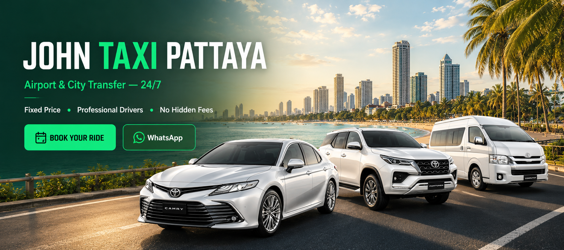 John Taxi Pattaya airport and city transfer