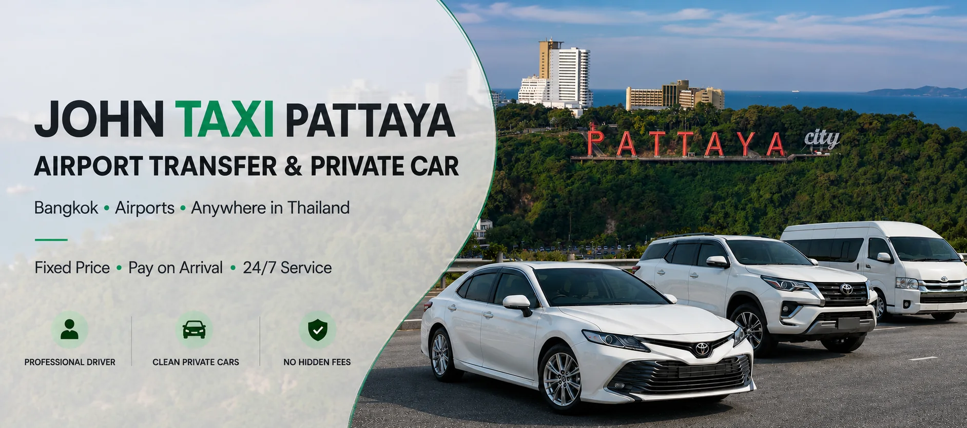 John Taxi Pattaya airport and city transfer
